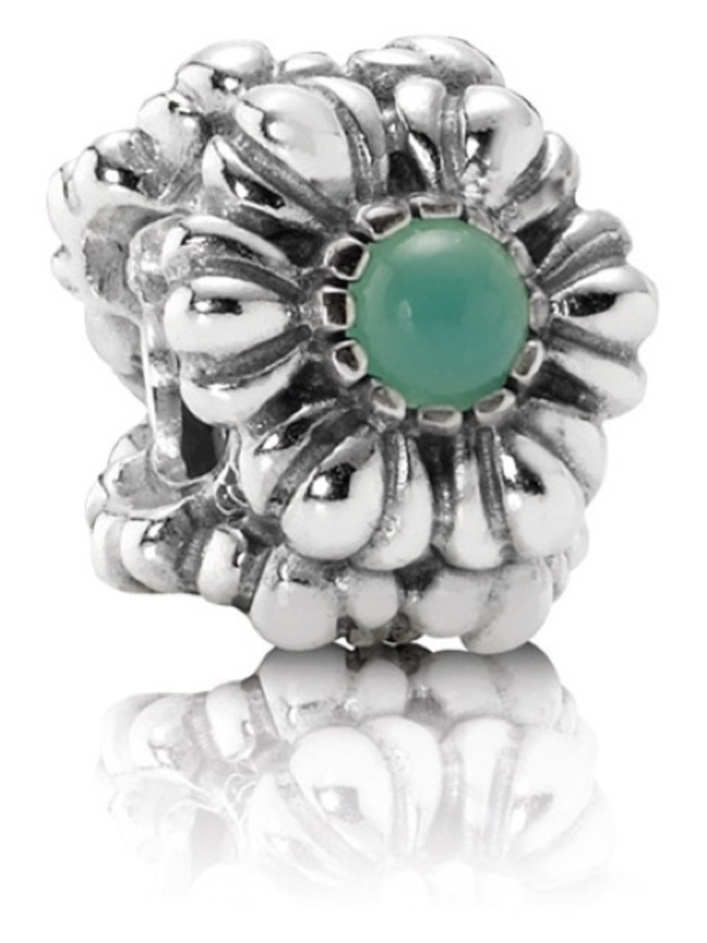 Genuine Retired PANDORA May Birthday Blooms Charm Chrysoprase -790580CH